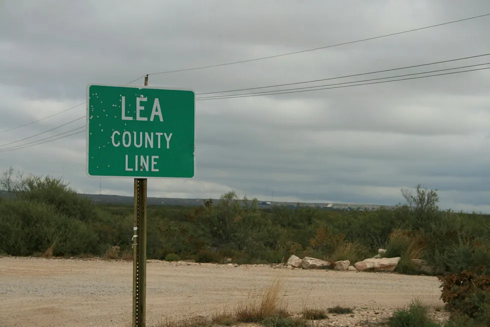 Lea County New Mexico in the Delaware sub-basin of the Permian