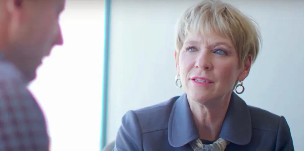 Sylvia Wulf , CEO of AquaBounty, stopped short of suggesting her company would be merging with Blue Harvest.
