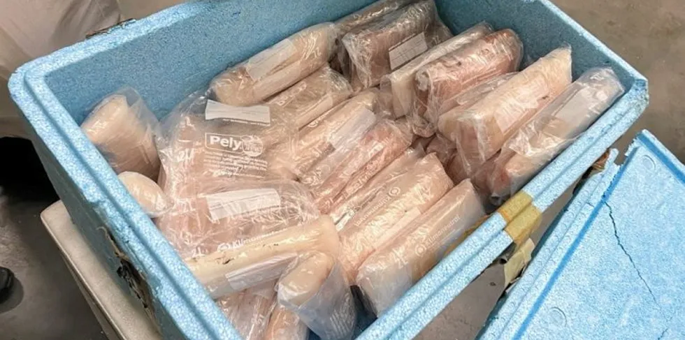 164 kilo fisk ble beslaglagt.