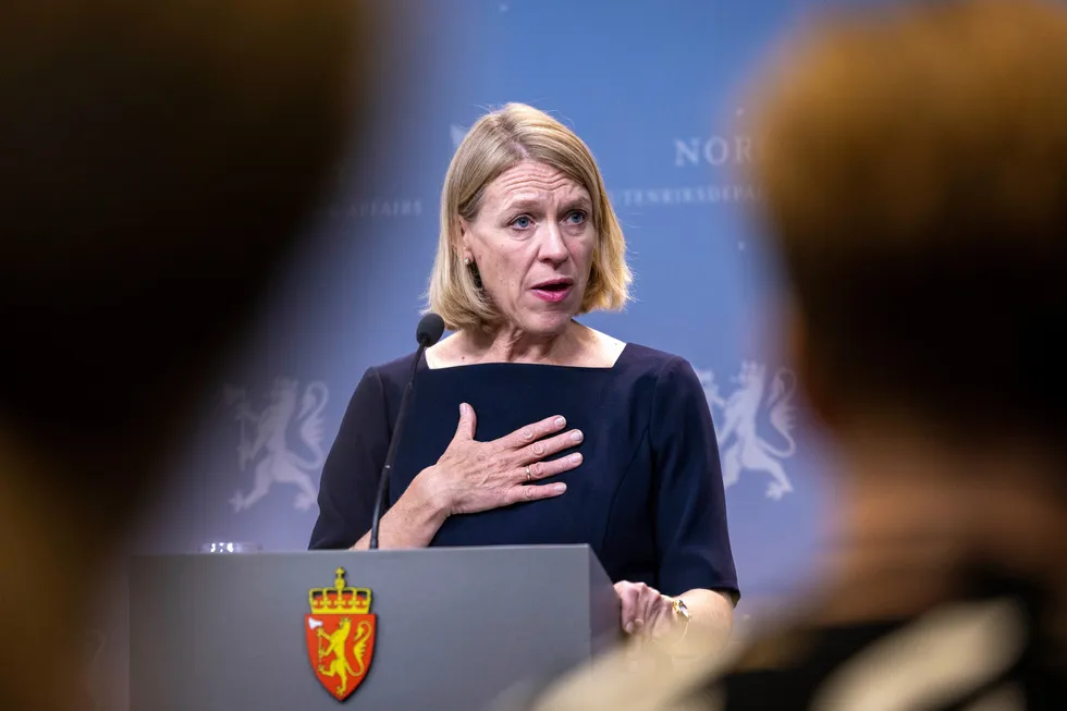 Utenriksdepartementet og Anniken Huitfeldt har opplevd en eksplosjon av saker og forespørsler om veiledning knyttet til Russland-sanksjonene, skriver artikkelforfatterne.