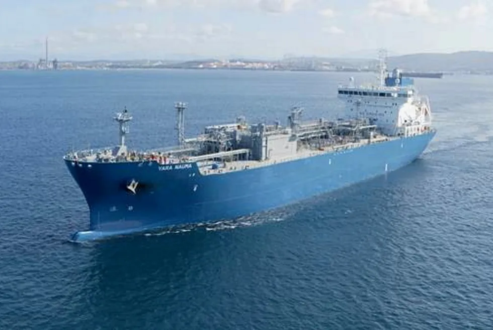 Ammonia tanker Yara Nauma.