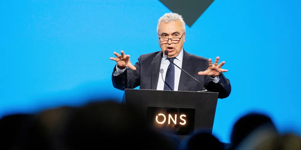 Mandag snakket administrerende direktør Fatih Birol i det internasjonale energibyrået til publikummet på ONS.