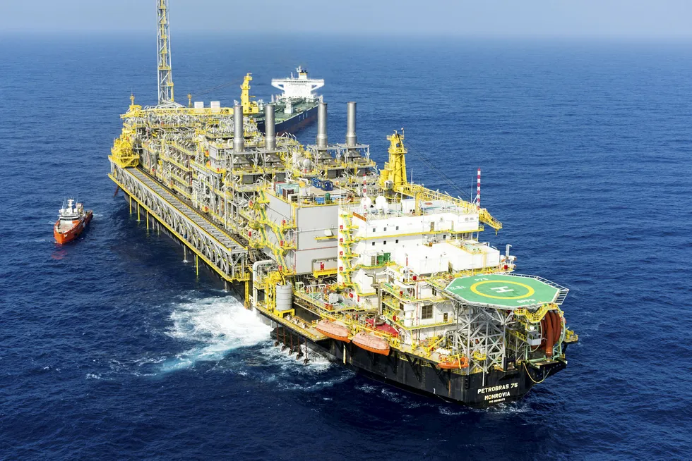 Record-breaker: the Petrobras-owned P-75 FPSO has been producing nearly 160,000 barrels per day of oil from just four ultra-productive pre-salt wells