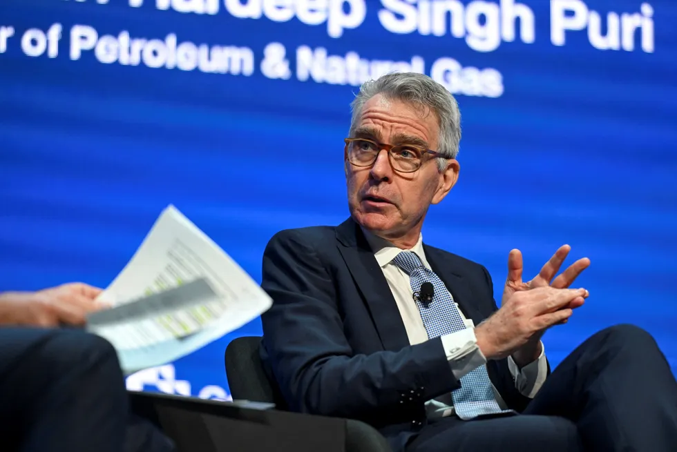 US Assistant Secretary of State for Energy Resources, Geoffrey Pyatt, speaks during a panel discussion on 17 September at Gastech 2024 in Houston, US.