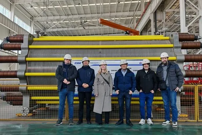 A team from Metacon at a Peric factory visit in China