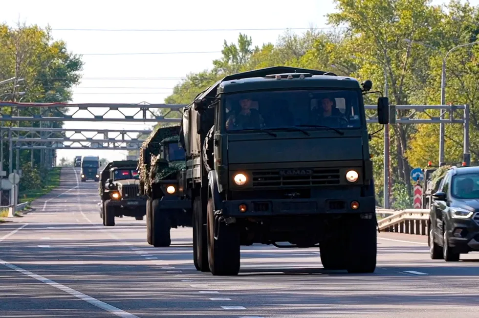 Escalation: A column of Russian Armed Forces