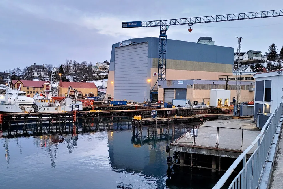 Harstad Mekaniske sitt verftsområde.