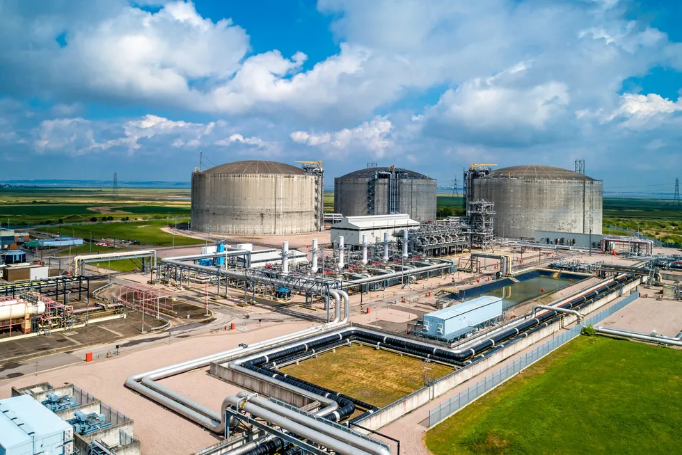 Record utilisation: The Grain LNG Terminal in Kent, UK.