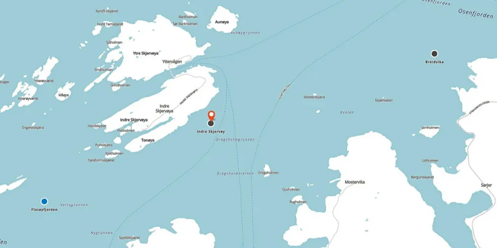 Uværet har skapt noen utfordringer for Mowi sin lokalitet Indre Skjervøy i Osen kommune.