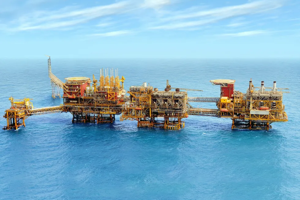 An ONGC platform complex off India's west coast.