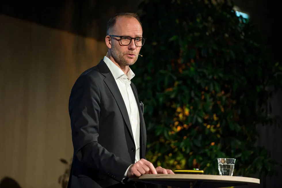 Konsernsjef Kjetel Digre i Aker Solutions, er godt fornøyd med selskapets resultat for andre kvartal.