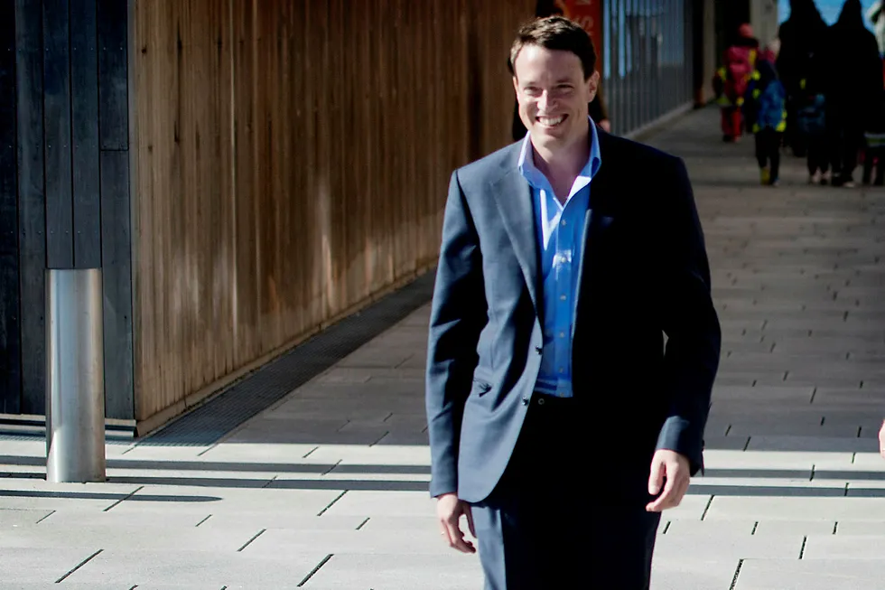 Investor Fredrik Halvorsen (bildet) og forretningspartnerne i Ubon Partners har lagt bak seg et godt år fra investeringer innen oljeservice, shipping og teknologi. Her fra et intervju i Oslo i 2016. Foto: Mikaela Berg