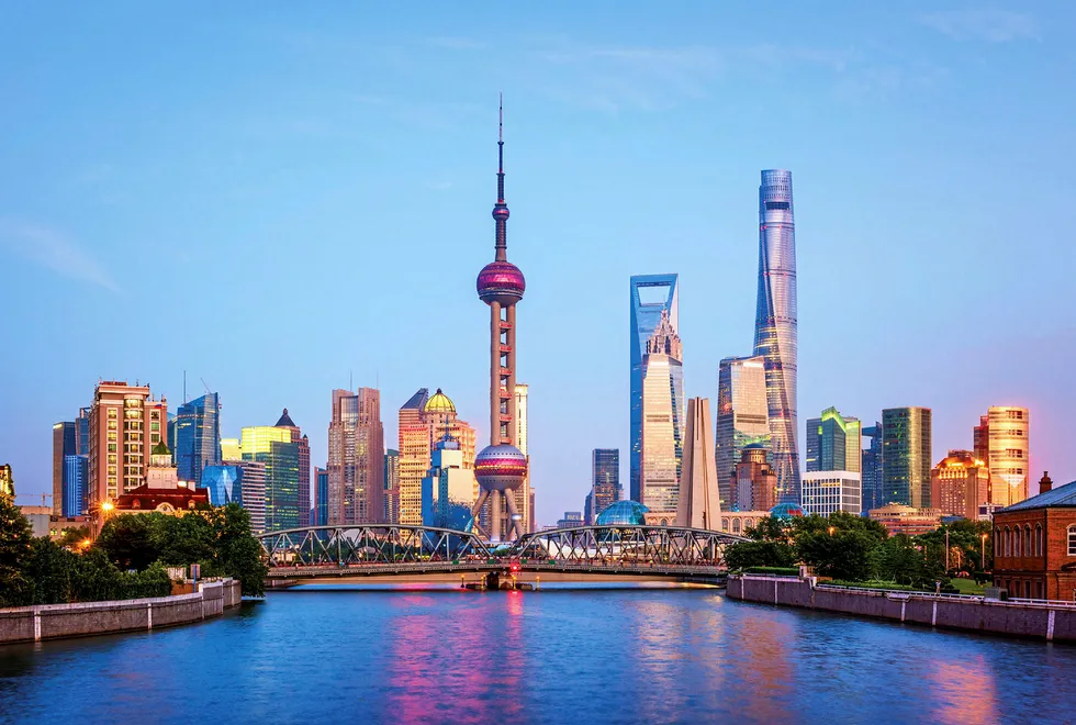 Target market: the new J-Lay design is suitable for deep-water operations off Shanghai (above)