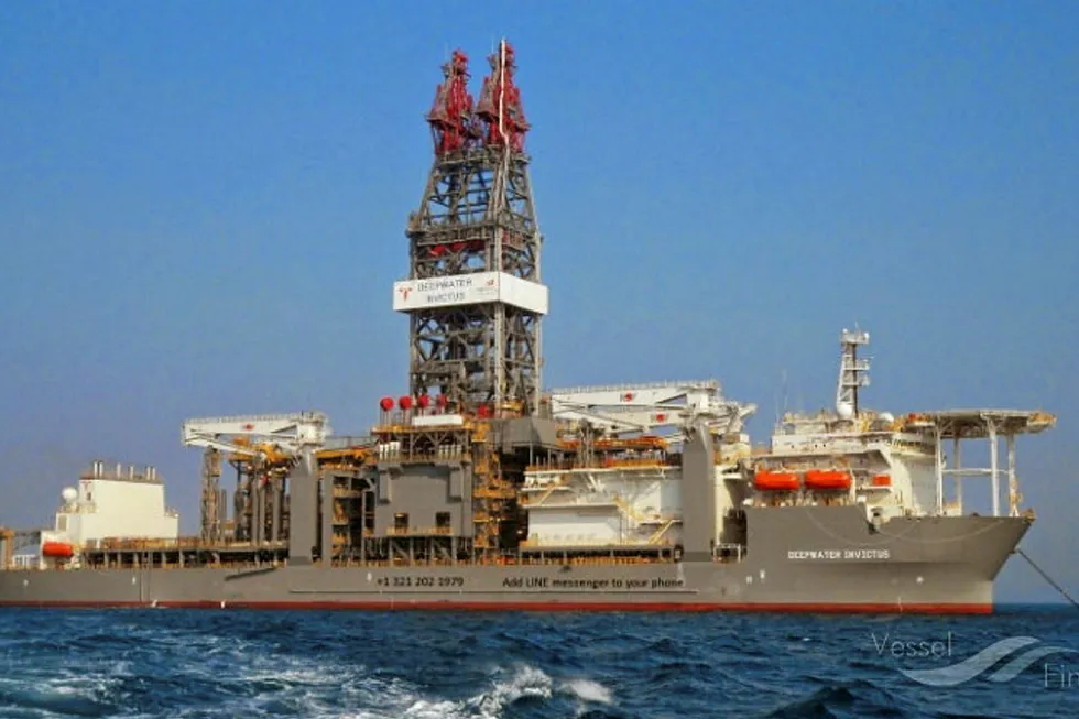 At work: Transocean drillship Deepwater Invictus