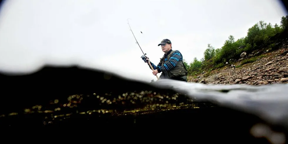 VILLAKS-FILM: NRK presenterer for tiden en serie om villaksen, men har unnlatt å fortelle om programlederens bakgrunn og yrkestilknytning.Foto: Thomas T. Kleiven