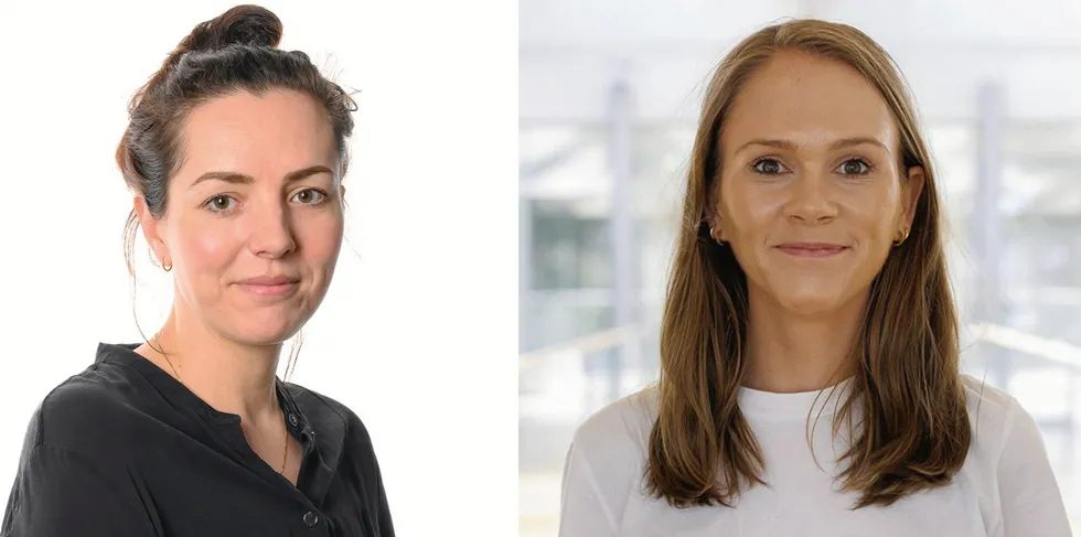 Både Sigrid Harup Melhuus (til v) og Marte Hortemo (til h) er nyansatte i Hafslund.