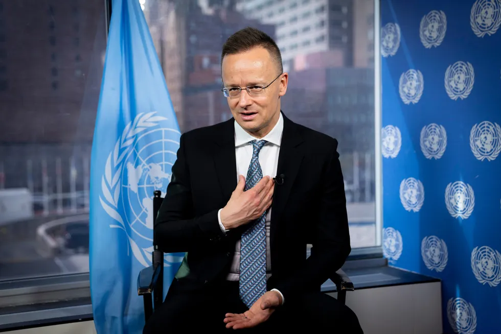 Energy deal: Hungary’s Foreign Minister Peter Szijjarto.
