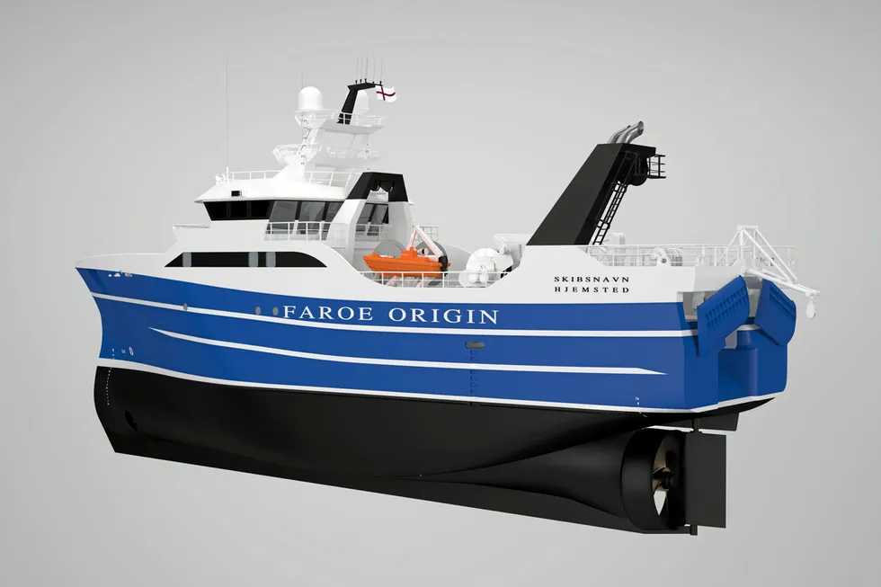 Illustrasjon av Faroe Origin sine nye fartøy.