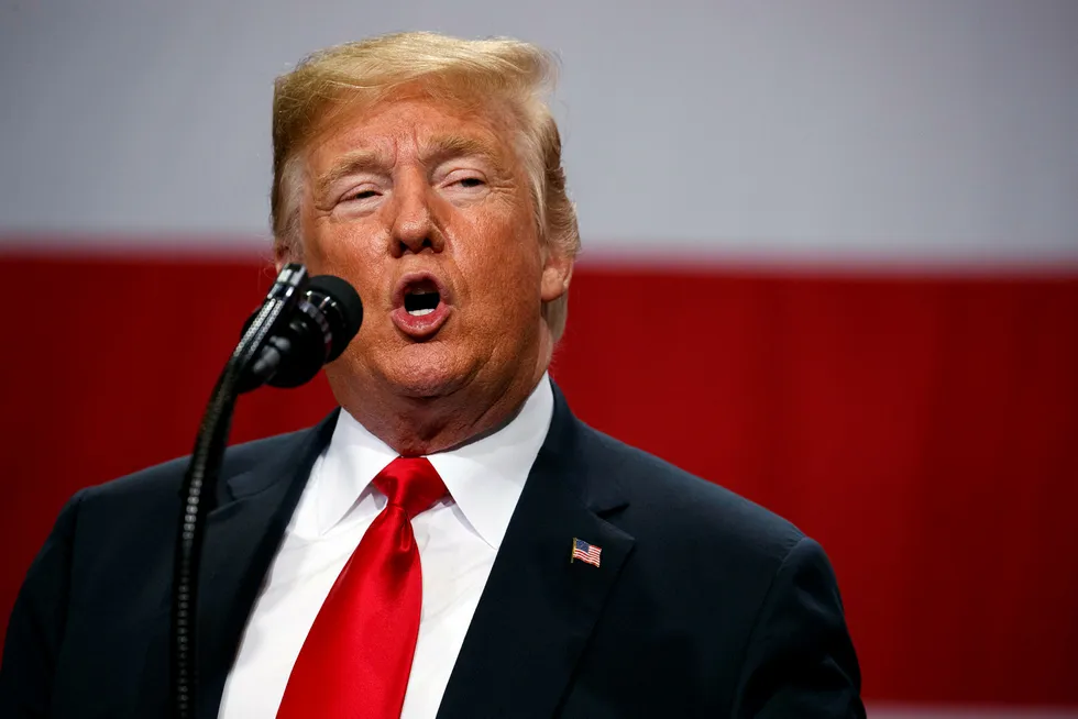 President Donald Trump sier han er villig til å møte iranske ledere – uten å stille betingelser på forhånd. Foto: Evan Vucci / AP / NTB Scanpix