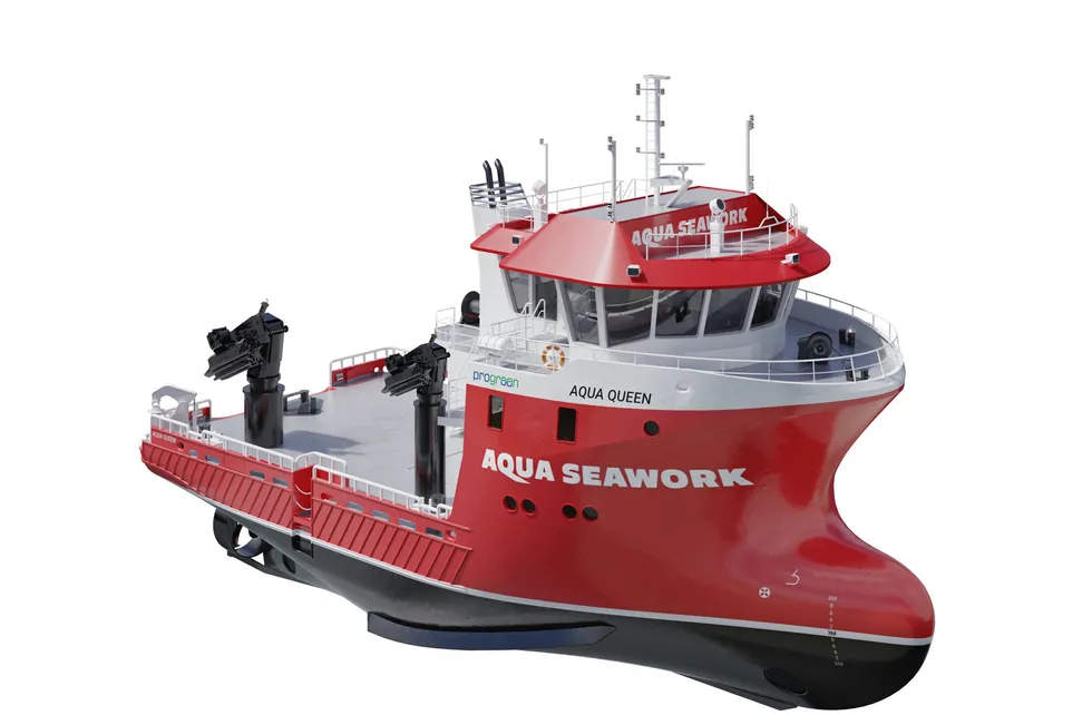Aqua Seawork har bestilt ny arbeidsbåt designet av Progreen. Båten skal bygges på Fosen Yard.