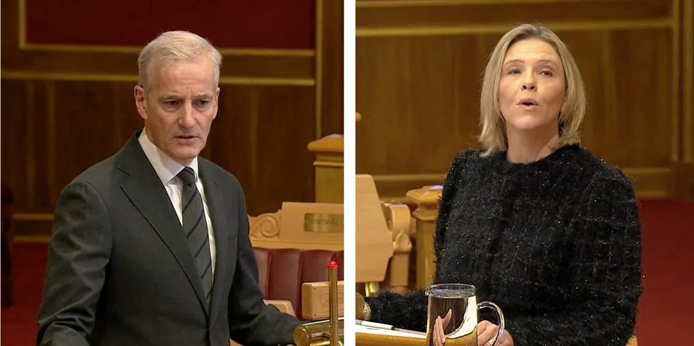 Statsminister Jonas Gahr Støre ble grillet om skatt i næringslivet av Sylvi Listhaug og flere fra opposisjonen.