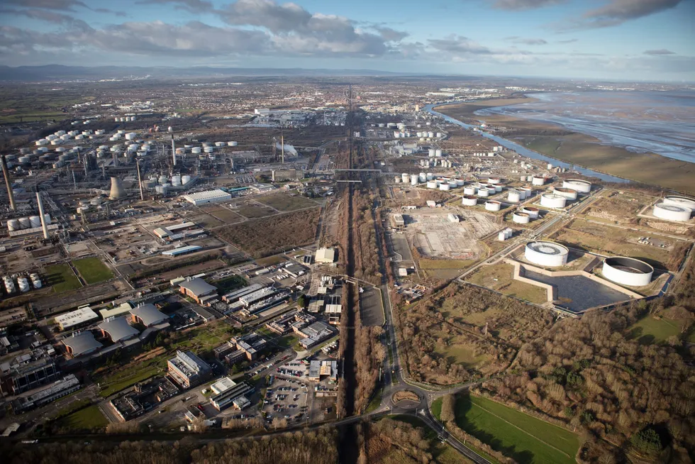 Stanlow industrial complex, north west England