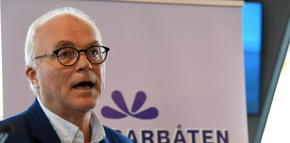Konsernsjef i Tensio, Trygve Kvernland var på Fornybarbåten under Arendalsuka. Her ble det nye pilotprosjektet lansert.