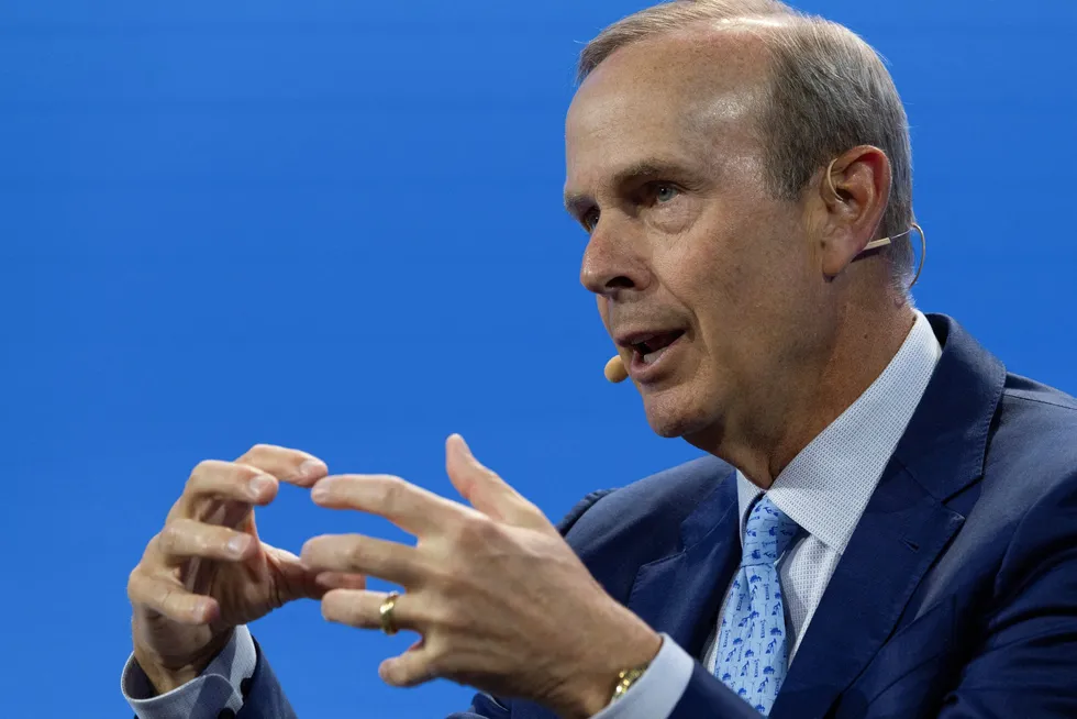 Chevron chief executive Mike Wirth speaks during the CERAWeek by S&P Global energy conference in Houston, Texas, US, on 10 March 2025.