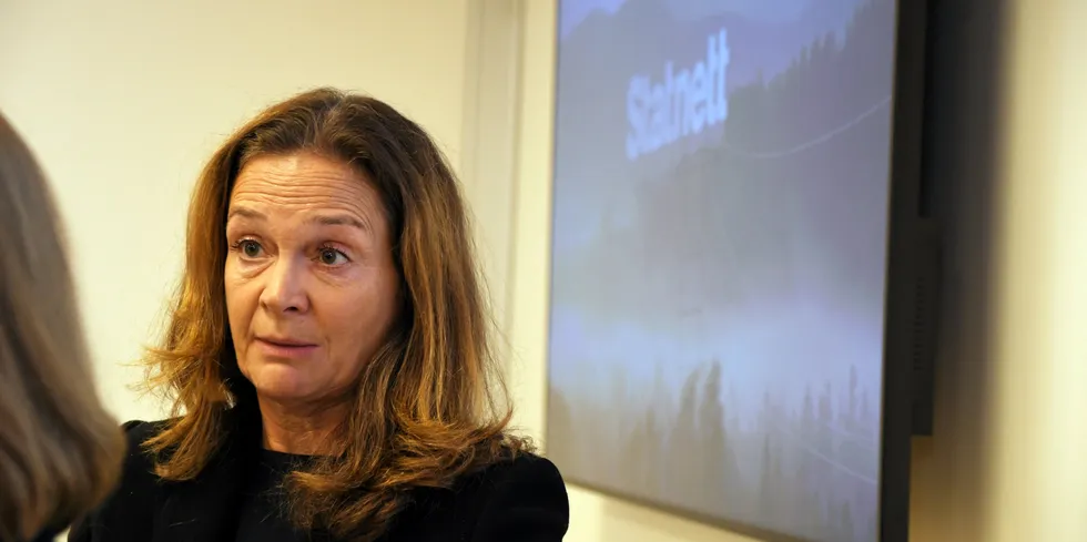 – Nå er vi i gult i deler av Sør-Norge, da er spennet fra 5 til 20 prosent. Vi mener vel fortsatt at vi ligger i nedre sjikt, sier Statnett-sjef Hilde Tonne.