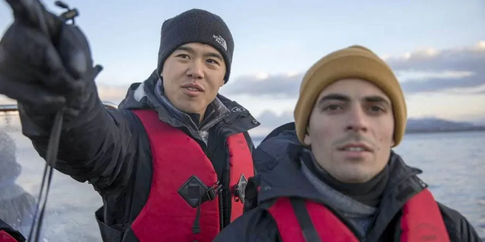 Daglig leder i Manolin Tony Chen (venstre) og teknisk sjef John Constantino.