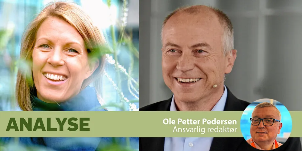 Konsernsjefene Ragnhild Janbu Fresvik i Eviny og Christian Rynning-Tønnesen i Statkraft kan registrere at bransjen doblet overskuddet i fjor.