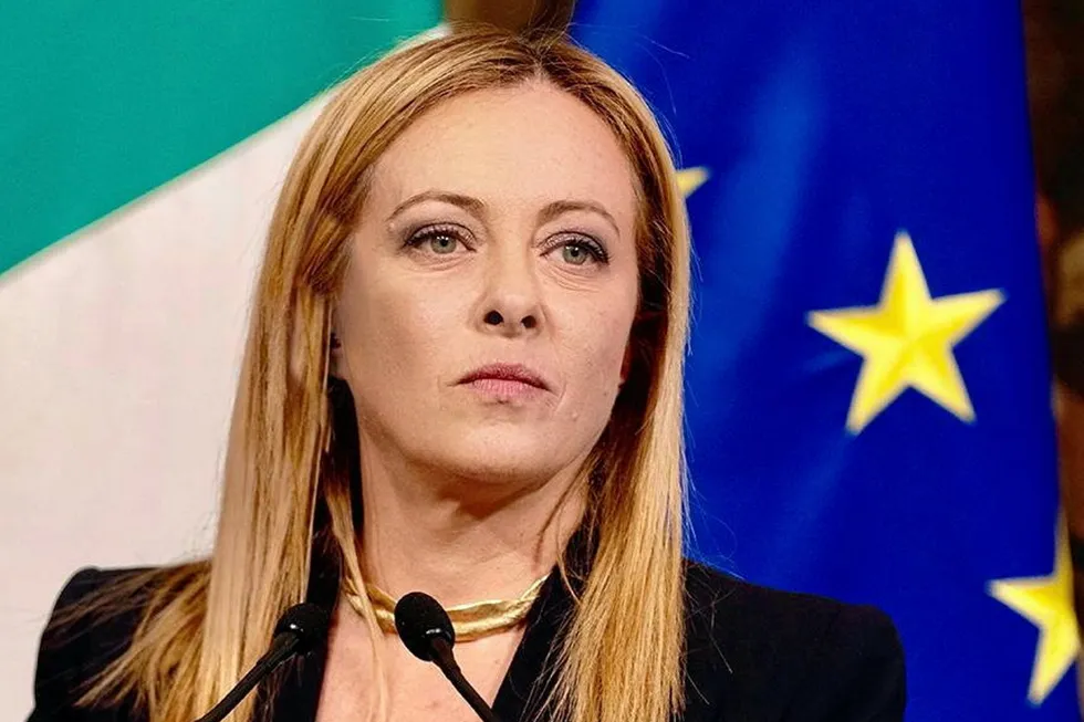 Italian prime minister Giorgia Meloni.