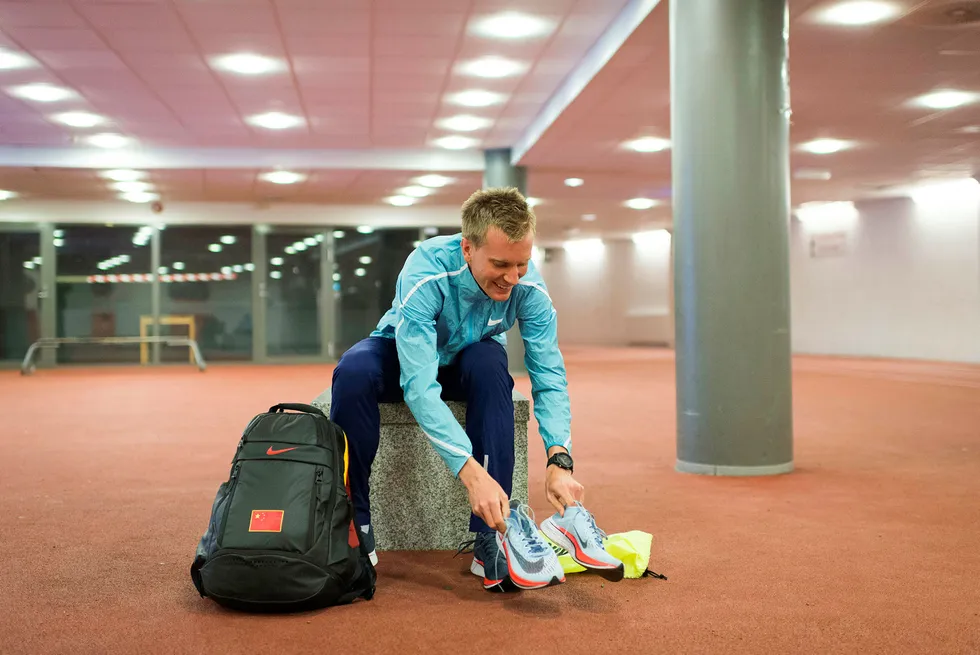 Ingen europeer har noensinne løpt maraton raskere enn Sondre Nordstad Moen (26). Foto: Øystein Lie