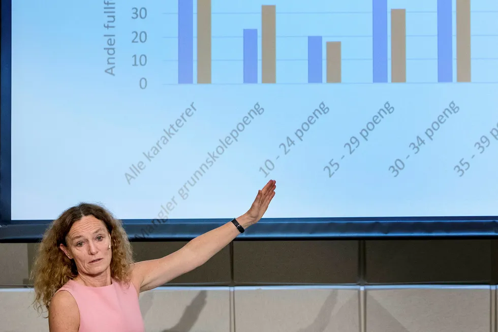 Direktør Camilla Stoltenberg ved Folkehelseinstituttet er bekymret for gutteproblemet i norsk skole.