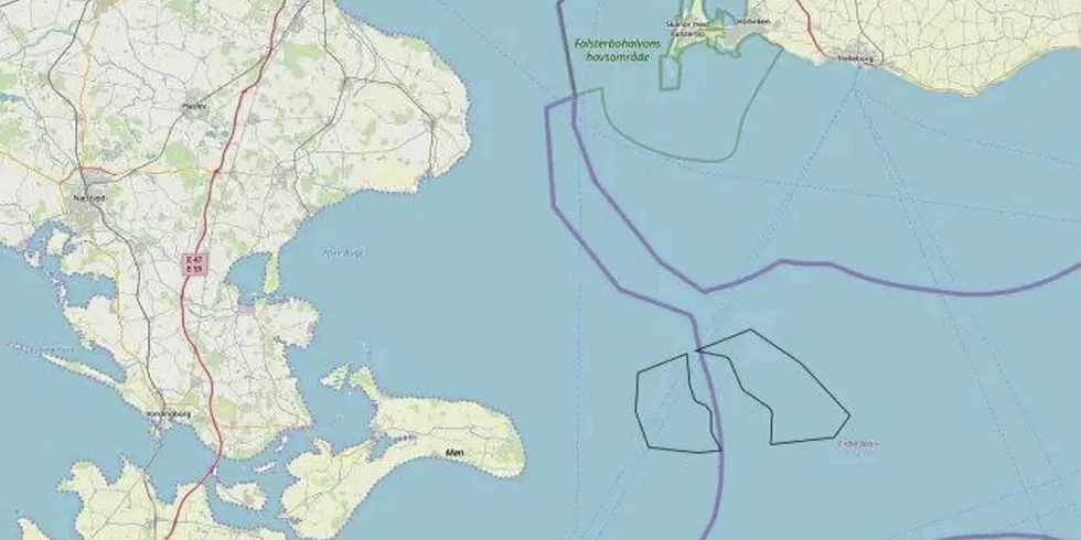 Kriegers Flak skal ligg sørvest for Sjælland og få en installert effekt på 605 MW.