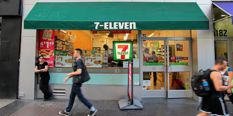 A 7-11 store waiting for Alaska pollock consumers to step in.