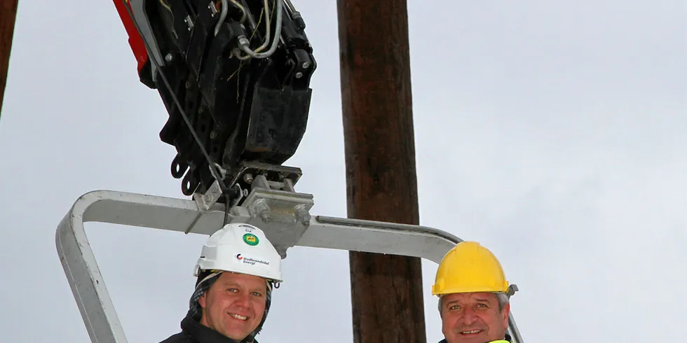 Billigst: Gudbrandsdal Energi Nett har den laveste nettleien i landet. Det er nettsjef Svein Ove Ånsløkken og administrerende direktør Rune C. Vamråk fornøyd med.