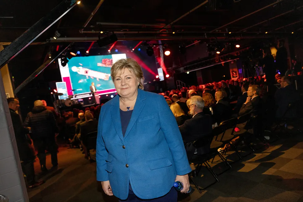Exploration call: Norway’s former prime minister Erna Solberg