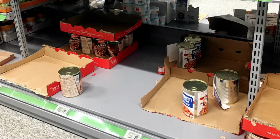Folk hamstrer matvarer, men de bruker ikke mer strøm. Heller ikke mindre.