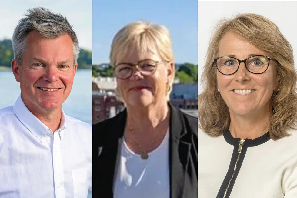 Terje Aaslands kjernekraftutvalg vil blant annet bestå av (fra v): Jørgen Bjørndalen i DNV, Kristin Halvorsen i Cicero og Monica Endregard ved Forsvarets Forskningsinstitutt (FFI).