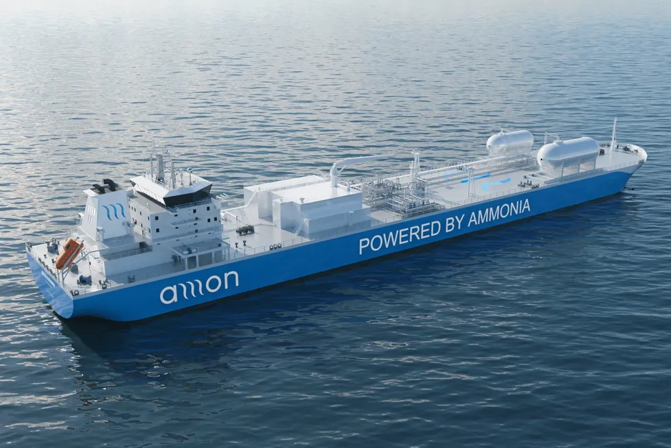 A design for an ammonia-fuelled gas carrier by Amon Maritime.