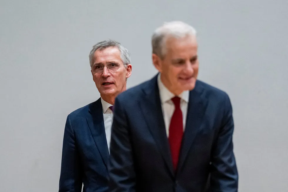 Finansminister Jens Stoltenberg (Ap) og statsminister Jonas Gahr Støre (Ap).