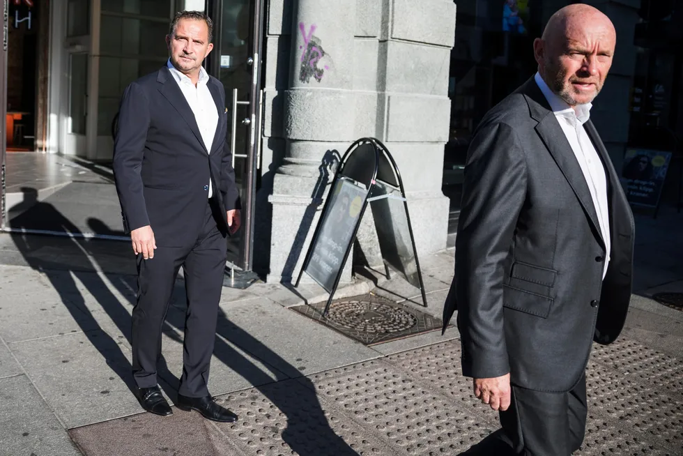 Mads Jacobsen (til venstre) og Rune Firing da de høsten 2018 lanserte etableringen av hotellkonsernet Maribel. Nå jakter bostyrer 30 millioner kroner hos de to samt hos Choice-gründeren Harald Jacobsen, far til Mads.