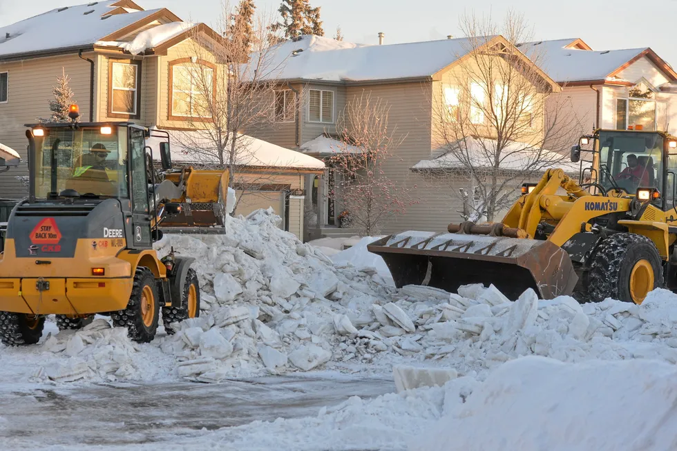 Winter in Edmonton, where the new community is planned.