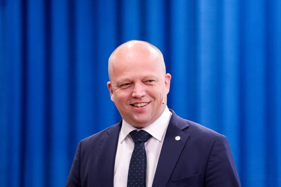 Finansminister Trygve Slagsvold Vedum (Sp).