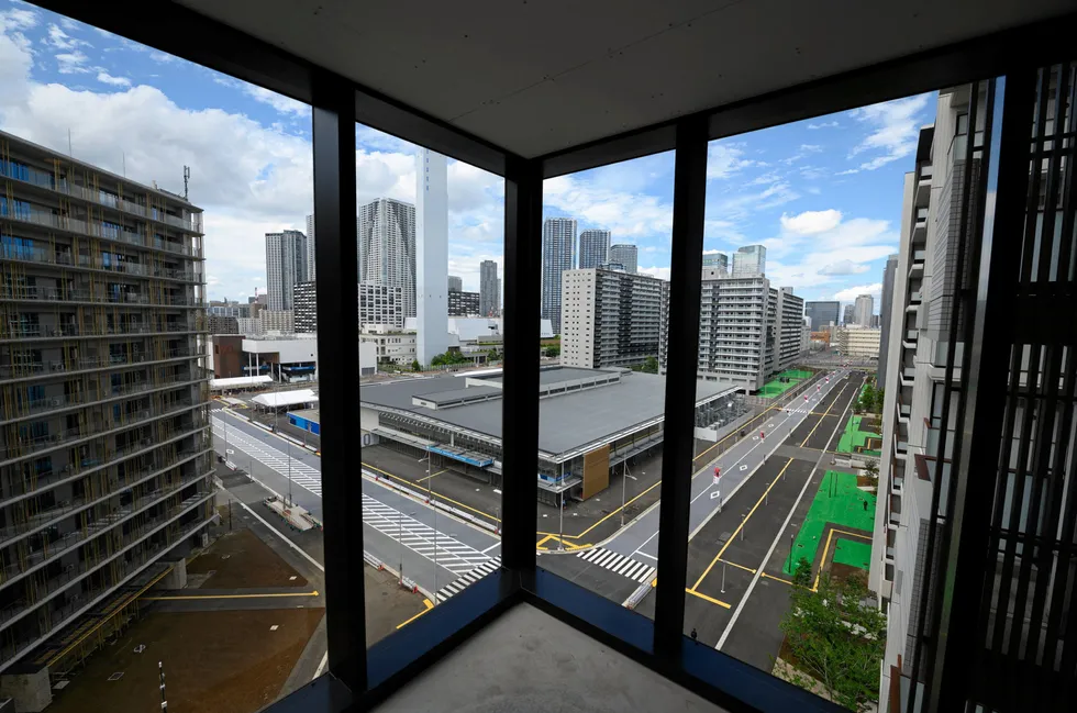 A view of the Harumi Flag development from when it was still the Olympic Village.