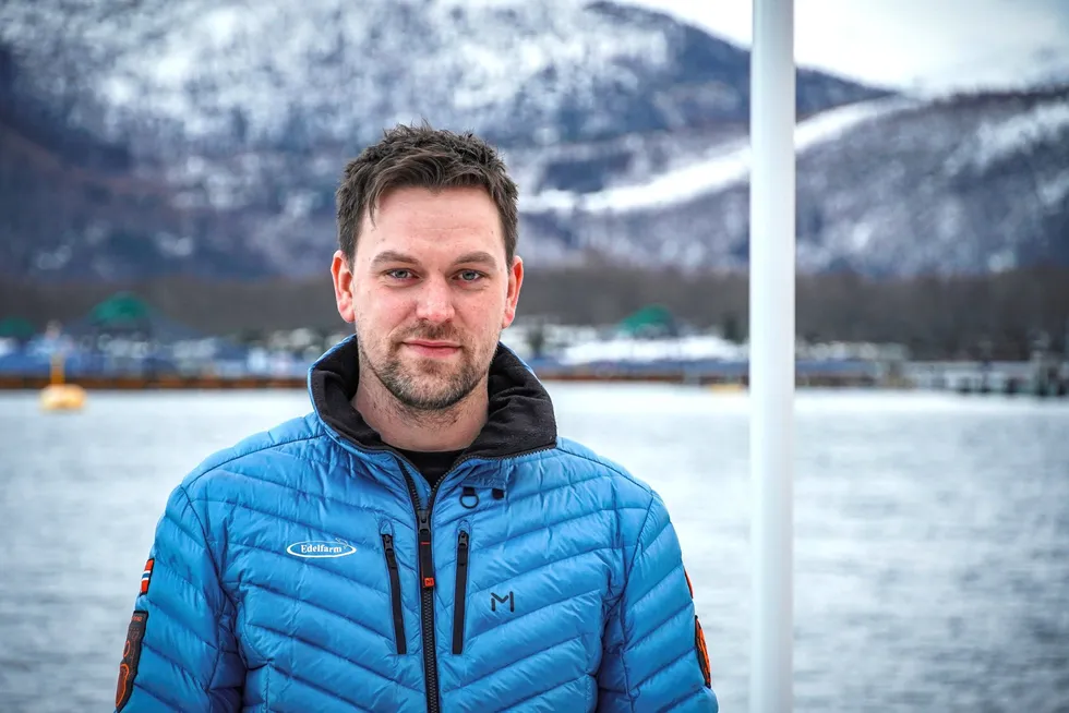 Kenneth Støre Kristiansen er ansatt som driftsleder hos Edelfarm i Saltdal kommune.