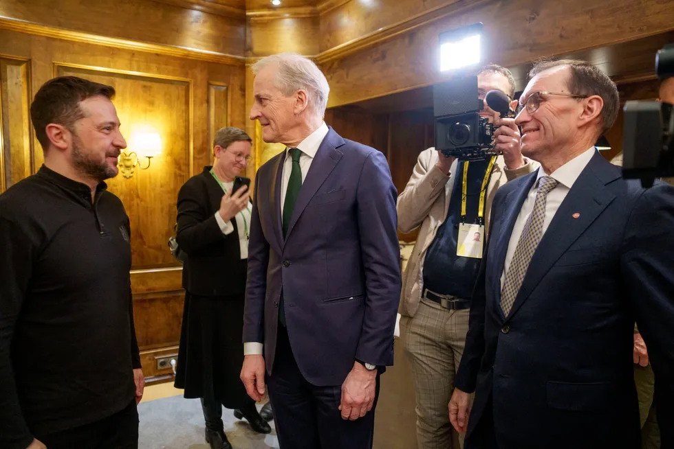 Statsminister Jonas Gahr Støre og utenriksminister Espen Barth Eide møtte Ukrainas president Volodymyr Zelenskyj på den årlige sikkerhetskonferansen i München.