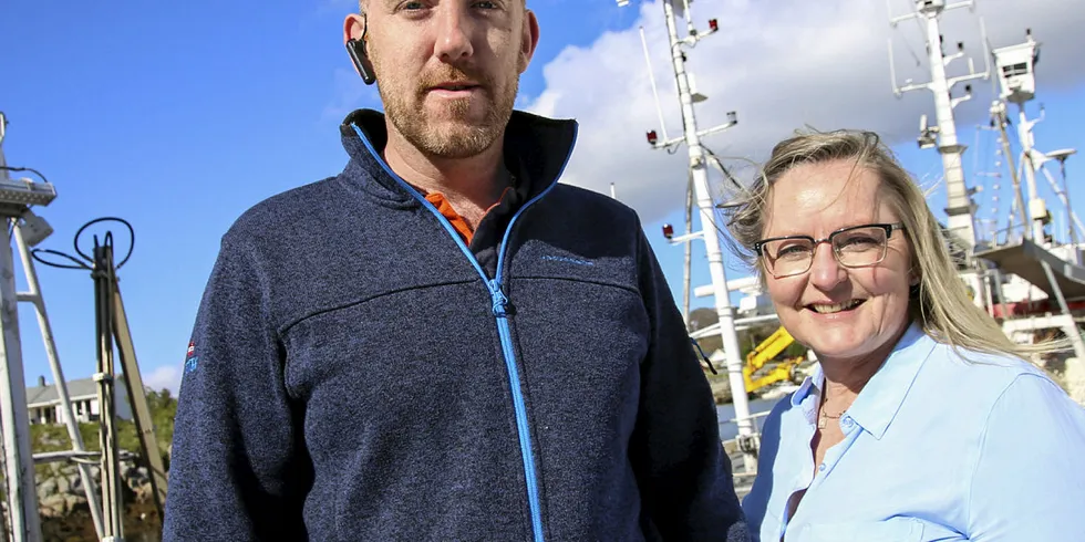 FEILSENDT: Ilone Giske og Christopher McAllister i Arctic Sea Harvest fikk tilsendt hemmelige dokumenter fra Fiskeridirektoratet. Nå vil de ha en instruks fra Datatilsynets før de vil makulere de feilsendte dokumentene.
