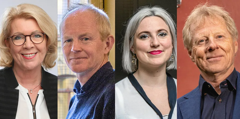Fra v: Åslaug Haga, Lars Haltbrekken, Sofie Marhaug og Knut Lockert.
